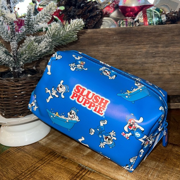 Revolution Beauty London X Jake Jamie. Blue Slush Puppie slushie cosmetic bag… - Picture 4 of 8